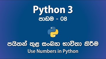 How to Use Numbers in Python Programming Language | පයිතන් තුළ සංඛ්‍යා භාවිතා කරන ආකාරය | පාඩම - 08