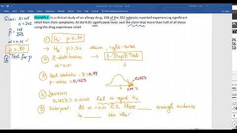 CH 10  Part 4   Hypothesis Test for Proportion 17 min