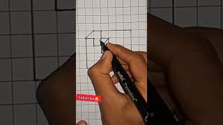 3D stair illusion, 3d drawing art #shorts