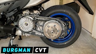 Suzuki Burgman 400  CVT Removal / Installation (belt/clutch)  2017 and up | Mitch's Scooter Stuff