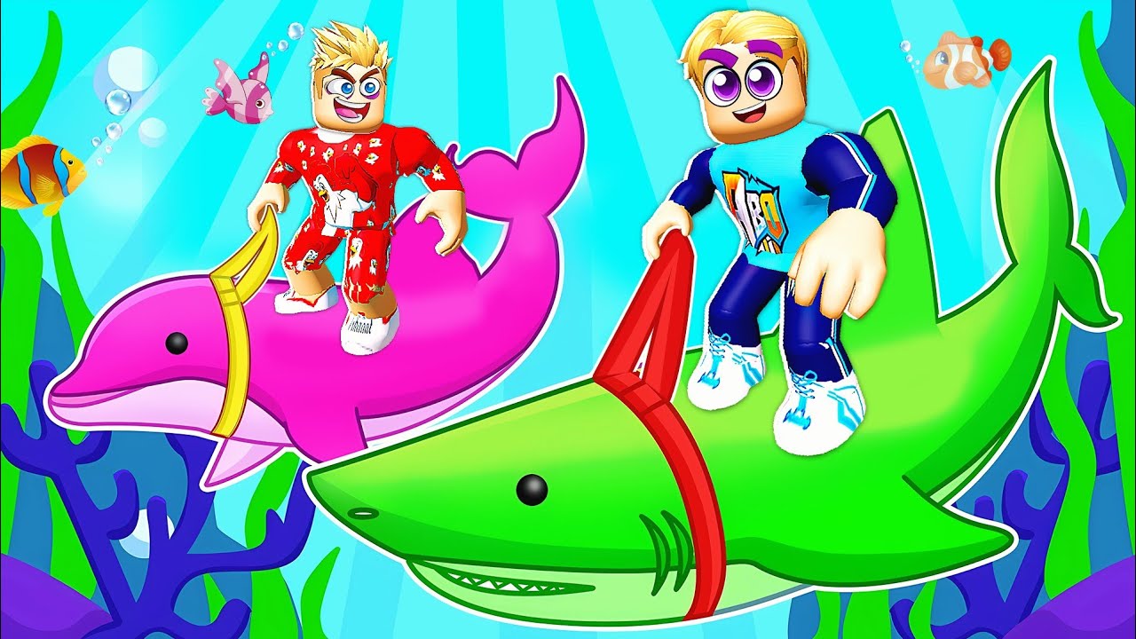 فيلم روبلوكس : تحدي نعيش 24 ساعه تحت الماء 🌊 ( ترويض و سباق اسماك القرش 🦈 ) حماااس🔥!!