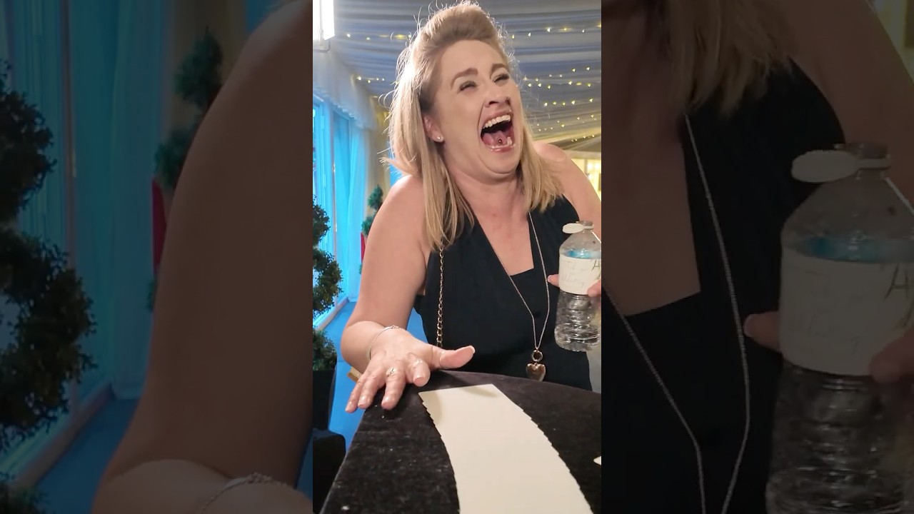 A wedding guest reacting to close-up magic for a full minute