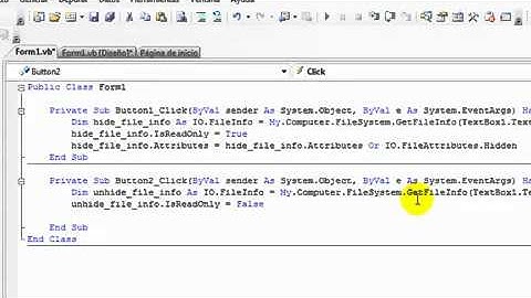 Como hacer una aplicacion que oculta carpetas y archivos en visual basic 2008 (parte 2)