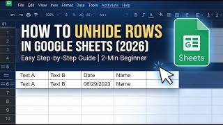 How to Unhide Rows in Google Sheets 2026 Step by Step Beginner Guide 2 Min