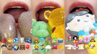 asmr 10 MINUTES EMOJI FOOD FOR RELAXING SLEEP 수면유도 asmr 이모지 먹방 모음집 eating sounds