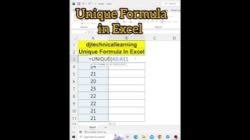 Unique Formula in Excel | Excel Tutorial 2024 | #excel #exceltutorial #unique #exceltricks #formula