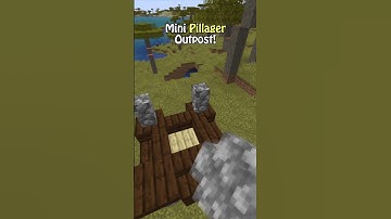Minecraft Mini Pillager Outpost 🤯 (Rock That Body) #minecraft