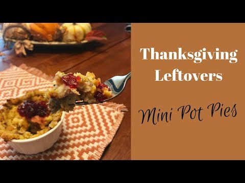 Thanksgiving Leftovers Mini Pot Pies