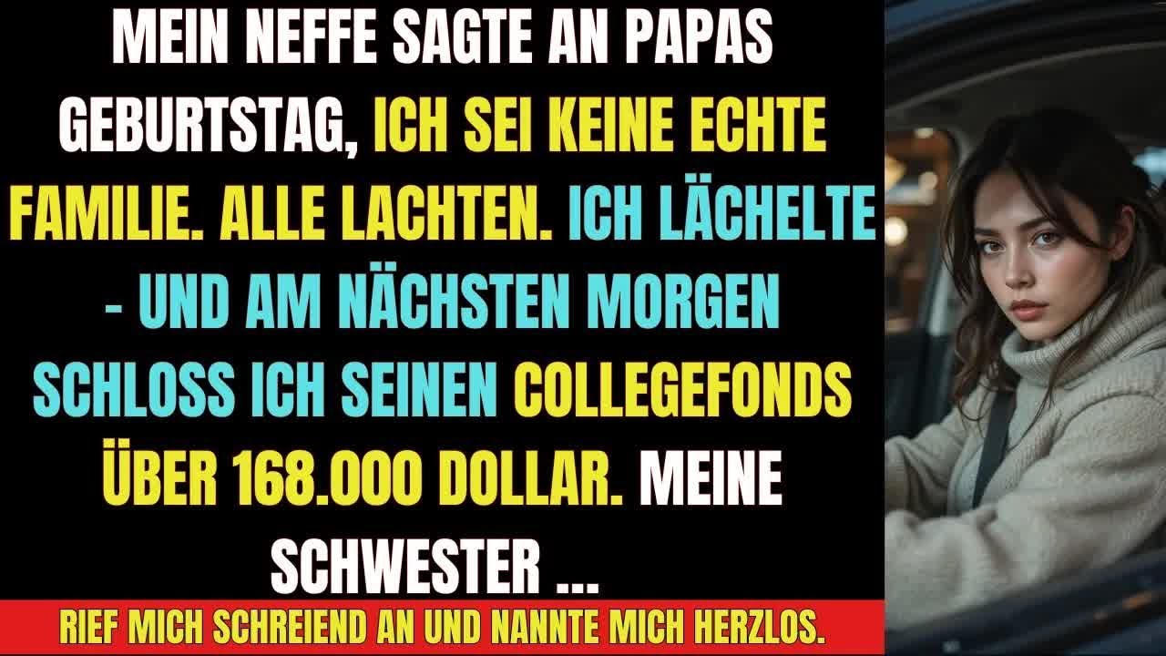👉 „Mein Neffe nannte mich keine Familie – am nächsten Morgen löschte ich seinen Fonds “