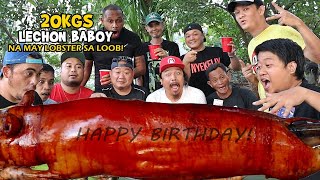 20Kgs LECHON BABOY NA MAY LOBSTER SA LOOB! (HD) | BACKYARD COOKING