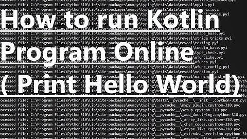 How to run kotlin program Online