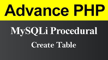 Create Table MySQLi Procedural in PHP (Hindi)