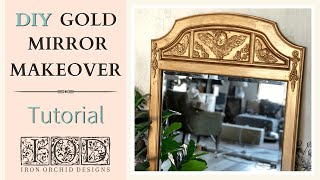 DIY Gold Mirror Makeover - How to Make a Cheap Mirror Look Expensive