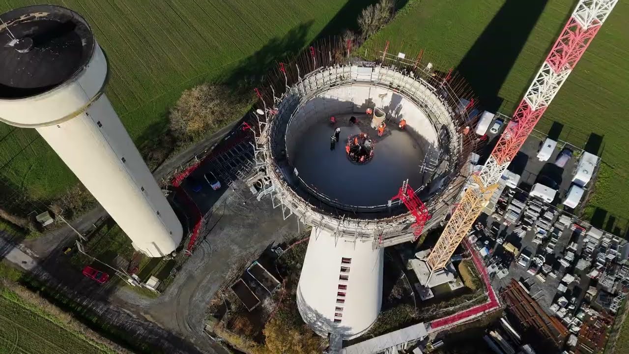 Construction du château d'eau de Sanzay - novembre 2025 / février 2026
