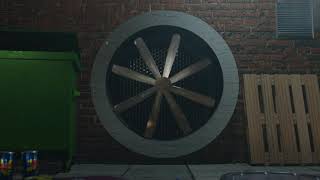 Animated industrial fan in Blender 3d