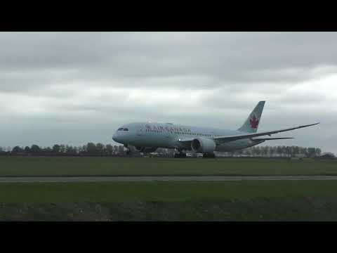 DECOLLAGE D'UN AVION [ B787 8, ACA 901, PH-BKQ, AEROPORT DE AMSTERDAM SCHIPHOL ]