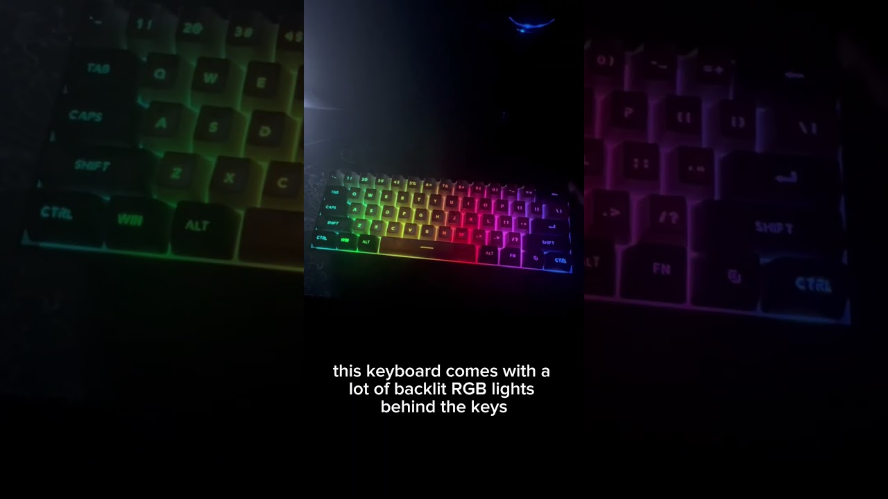 Magegee Ts91 60% Compact Wired Gaming Membrane Keyboard - Rgb Backlit