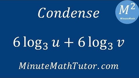 Condense: 6log_3 u + 6log_3 v