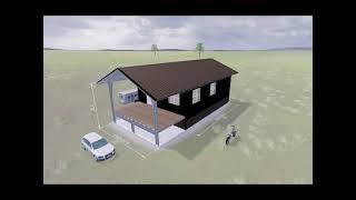 New On or Off Grid Steel Cabin Kit Design...This is a 20 x 30 Gable Roof Cabin Kit On Piers