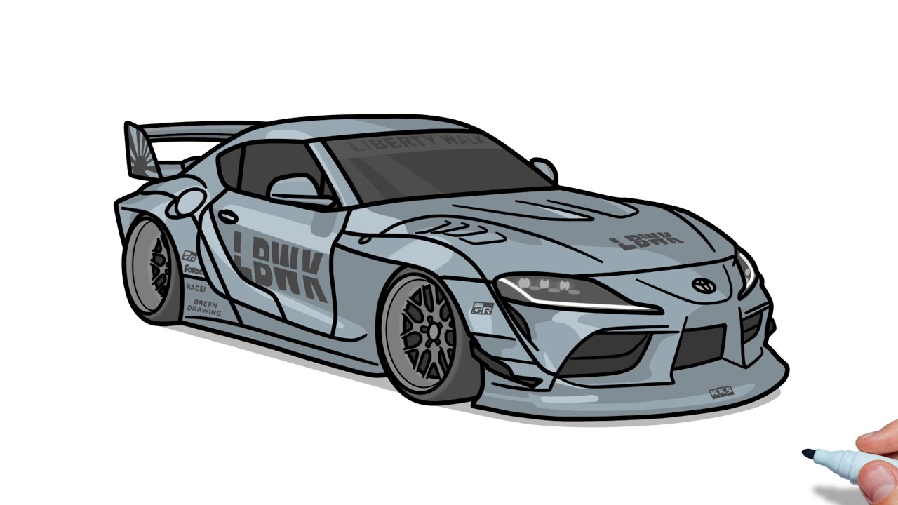 How To Draw A TOYOTA SUPRA A90 LIBERTY WALK Drawing Toyota Supra Mk5 How To Draw A TOYOTA SUPRA A90 LIBERTY WALK Drawing Toyota Supra Mk5