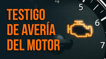 ¿Qué significa que el testigo de control del motor está encendido?