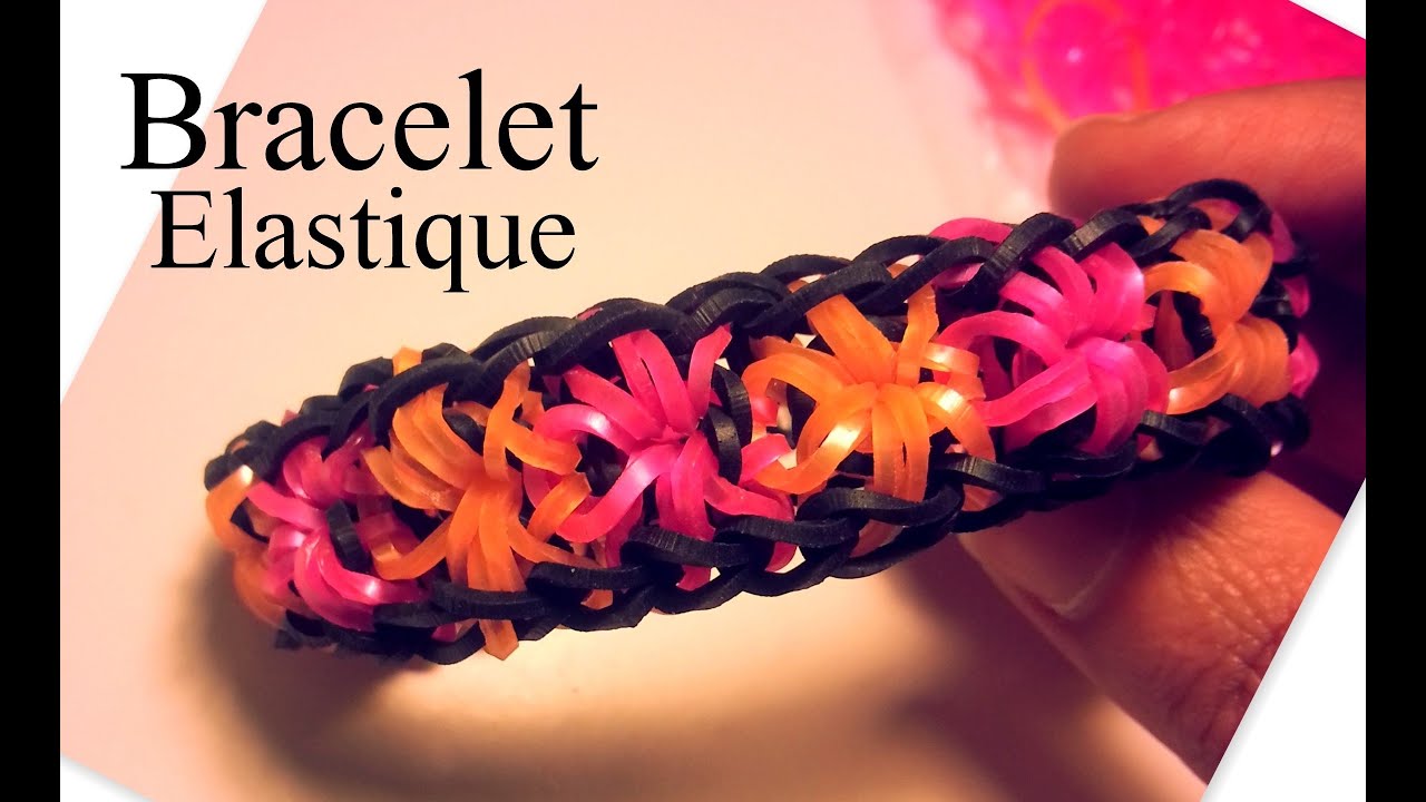 Bracelet élastique rainbow loom avec une fleur sans machine très facile à  faire DIY - Vidéo Dailymotion
