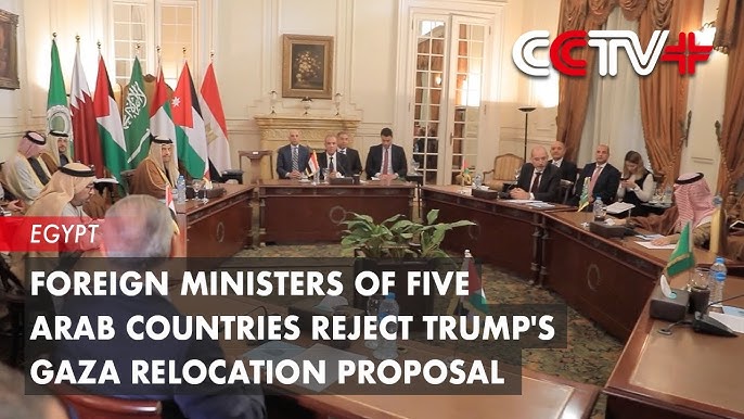 Foreign Ministers of Five Arab Countries Reject Trump's Gaza Relocation  Proposal - YouTube