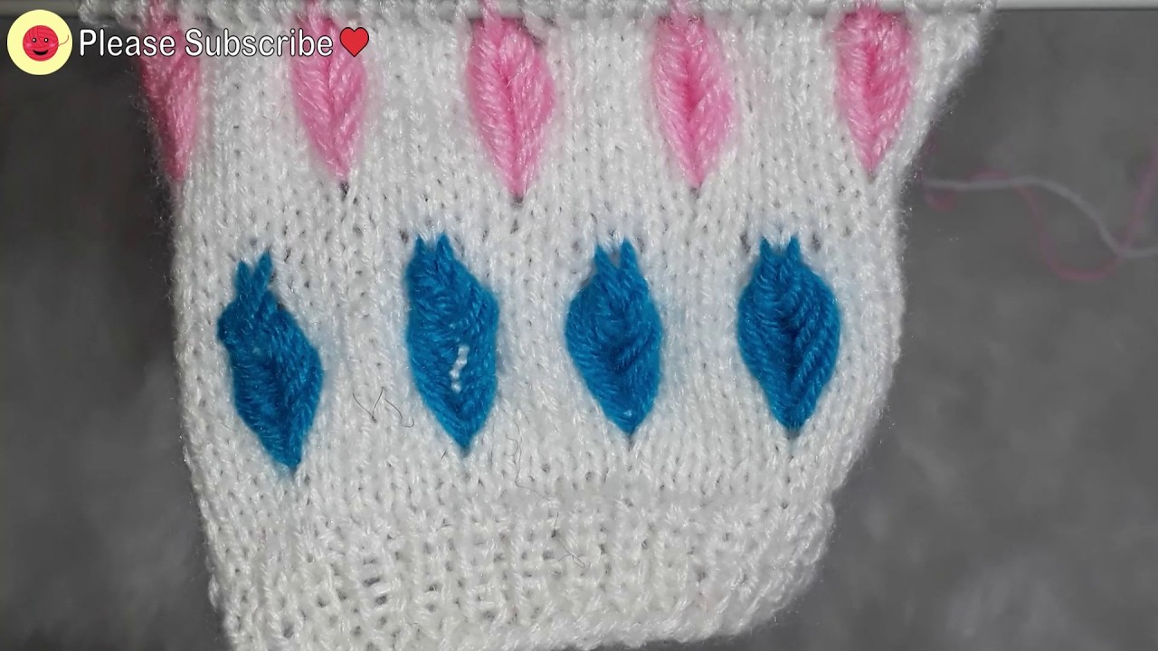 Leaf Sweater design / pattern for Beginners | @happywoolknit