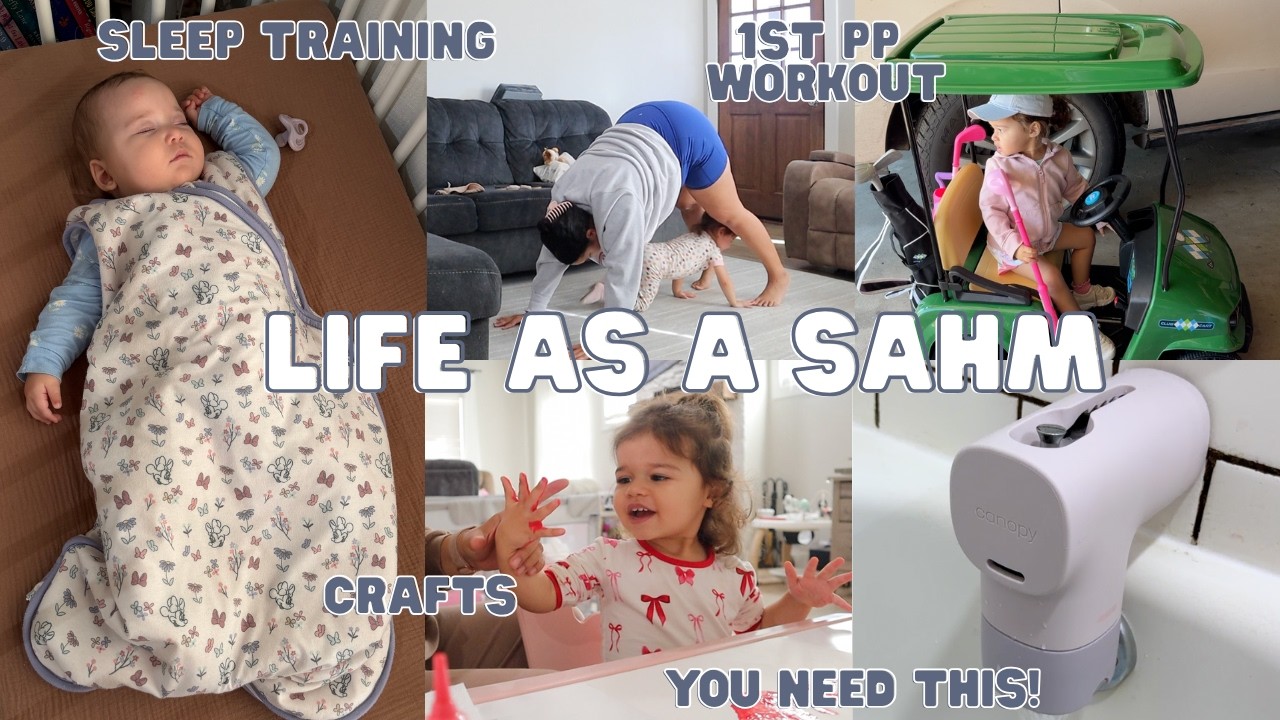 Неделя из моей жизни в качестве домохозяйки 🎀👧🏻👶🏼 Обучение сну, первая тренировка после родов, фи...