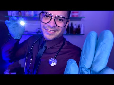 ASMR Doctor Orbital Eye Exam Roleplay For Blurred Vision Medical Exam Light, Face Touching