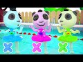 Dolly and Baby Pretend Play Swimming in the Pool Story | Kids Swimming Pool Challenge with Toys