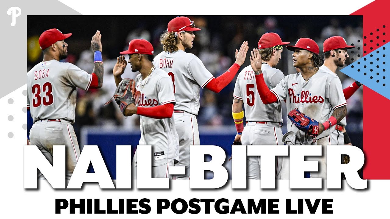Phillies HOLD ON to beat Padres 9-7 after being up 8-1 early in the game! Phillies Postgame Live
