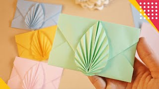 TUTORIAL MEMBUAT AMPLOP UNIK BENTUK DAUN, BISA DIPAKAI UNTUK THR LEBARAN - How to make leaf envelope