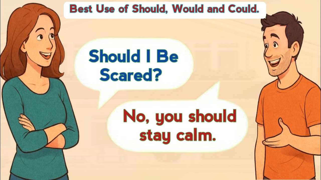 English Speaking Practice | How to use Should, Would and Could.