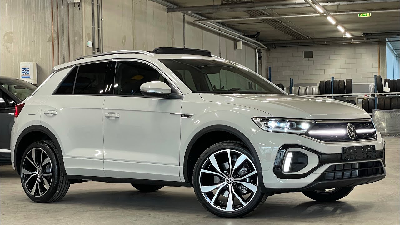 Volkswagen NEW T-roc R-line 2022 in 4K Ascot Grey 19 inch Misano