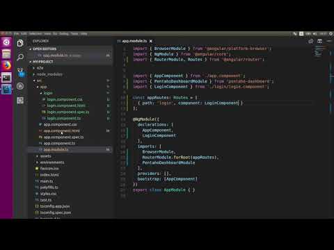 PUM18 - Adding the login component