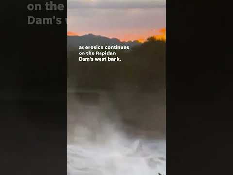 House collapses into river, banks erode near MN dam #Shorts