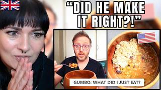 “IS IT REALLY THAT GOOD?!” British Girl Reacts to Brit Trying Gumbo
