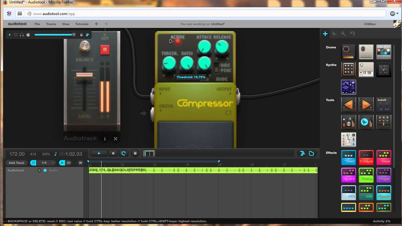 Audiotool Compressor 1