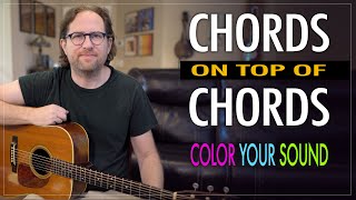 Stacking chords (triads) to create colorful rhythm and lead  Guitar Chord Theory Lesson  EP411