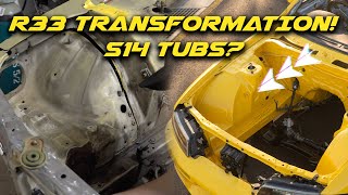 MY R33 GETS CUSTOM S14 TUBS + TRANSFORMATION!