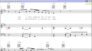 Thinking Out Loud by Ed Sheeran - Piano Sheet Music:Teaser