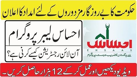 How To Apply For Ehsaas Labour Program I Ehsaas Mazdoor Parogram Ahmed Online