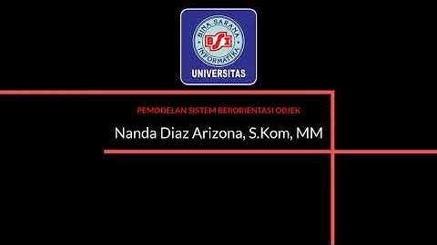 Video Pembelajaran PSBO ( PEMODELAN SISTEM BERORIENTASI OBJEK ) Pertemuan 1