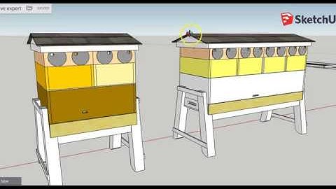 Horizontal Long Beehive Design with option to stack 8-frame supers