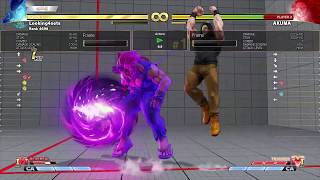 Ed Vs Akuma anti Frwd Fierce (HP) reset, stun, and kill sequence.