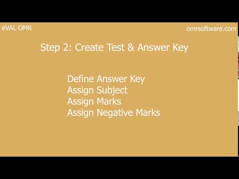 Step 2:  Define Standard MCQ Answer Key