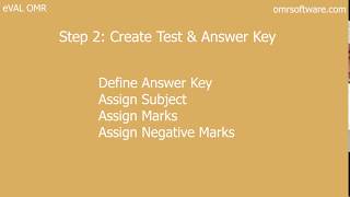 Step 2:  Define Standard MCQ Answer Key