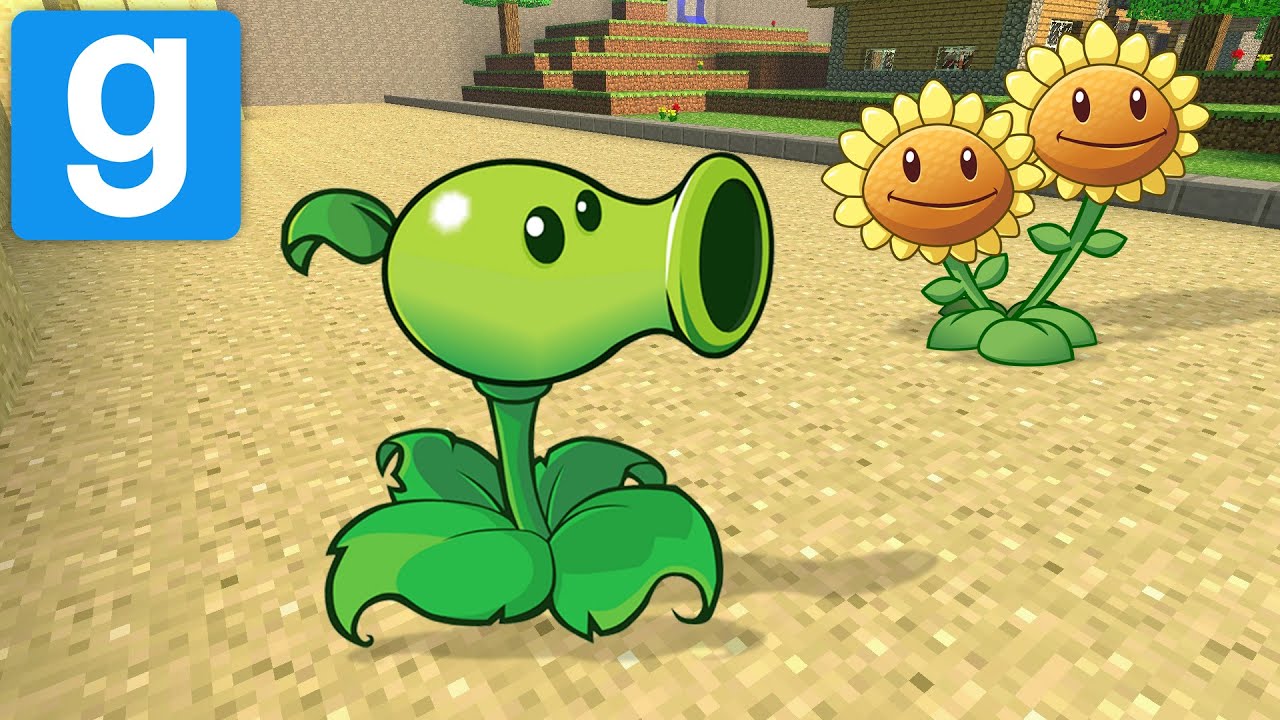 Растение против зомби mod. Горохострел из PVZ. Plants vs. Zombies. Монстры против растений. Plants vs Zombies Mod.