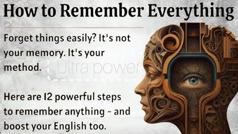 How to Remember Everything - Boost Your Memory | Graded Reader | Improve Your English ✅️